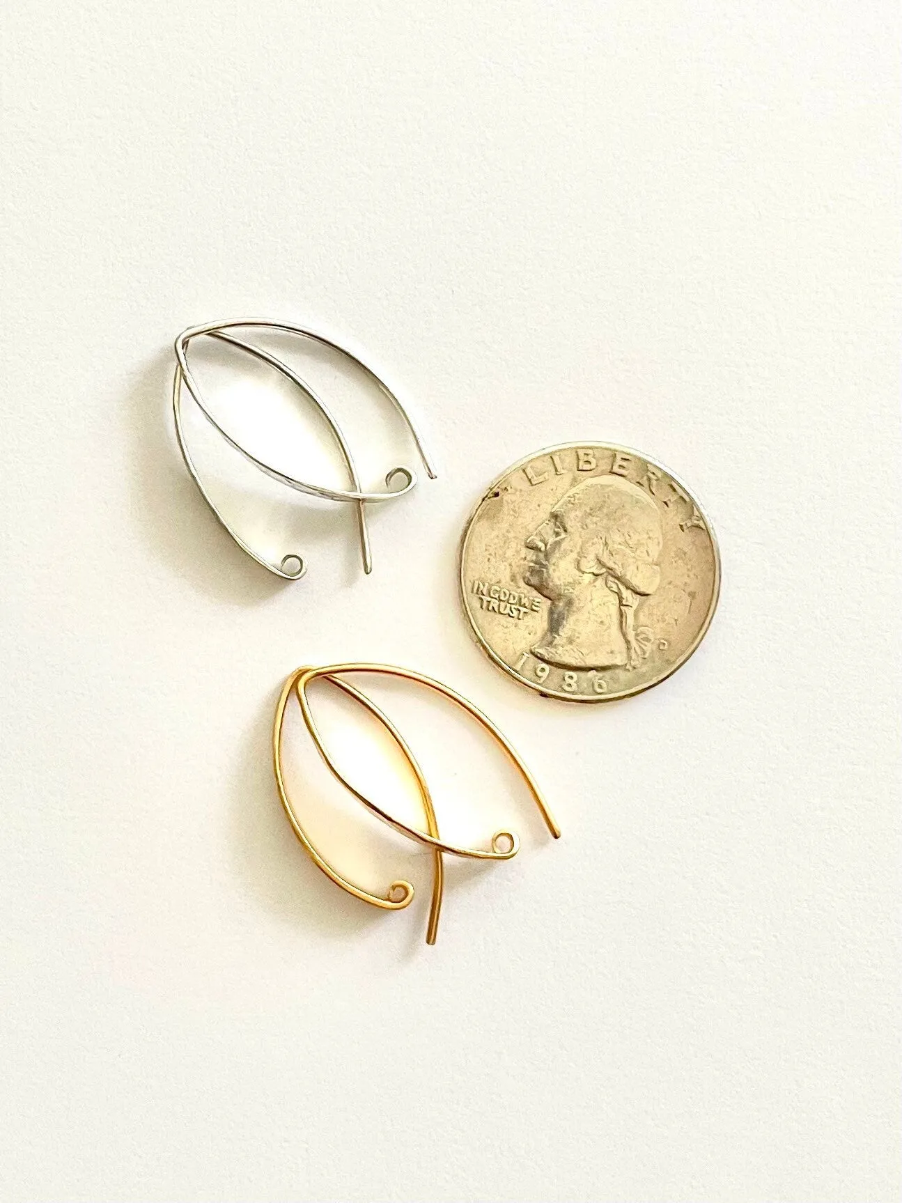Hammered Earwires, Earwires, Silver Earwires, Gold Earwires, Statement Earwires, Wide Earwires, Jewelry Design, Earring Design