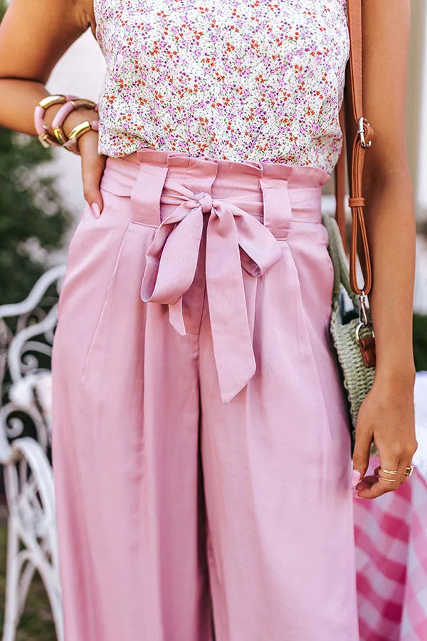 Hazelle High Waist Trousers In Blush