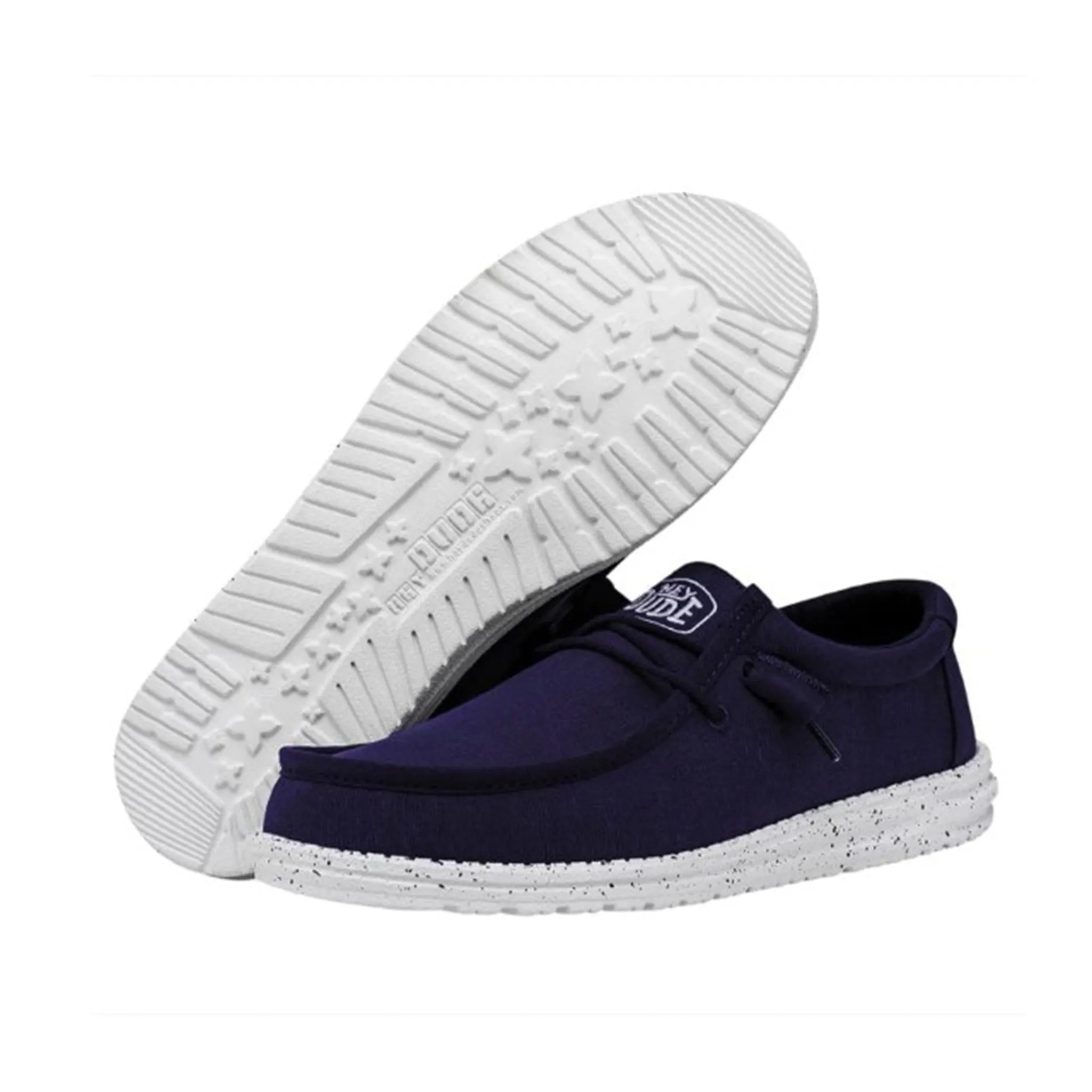 Hey Dude Men's Wally Slub Canvas Navy