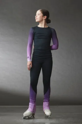 High Waist Pastel Sprinkle Skate Faded Legging - Lilac