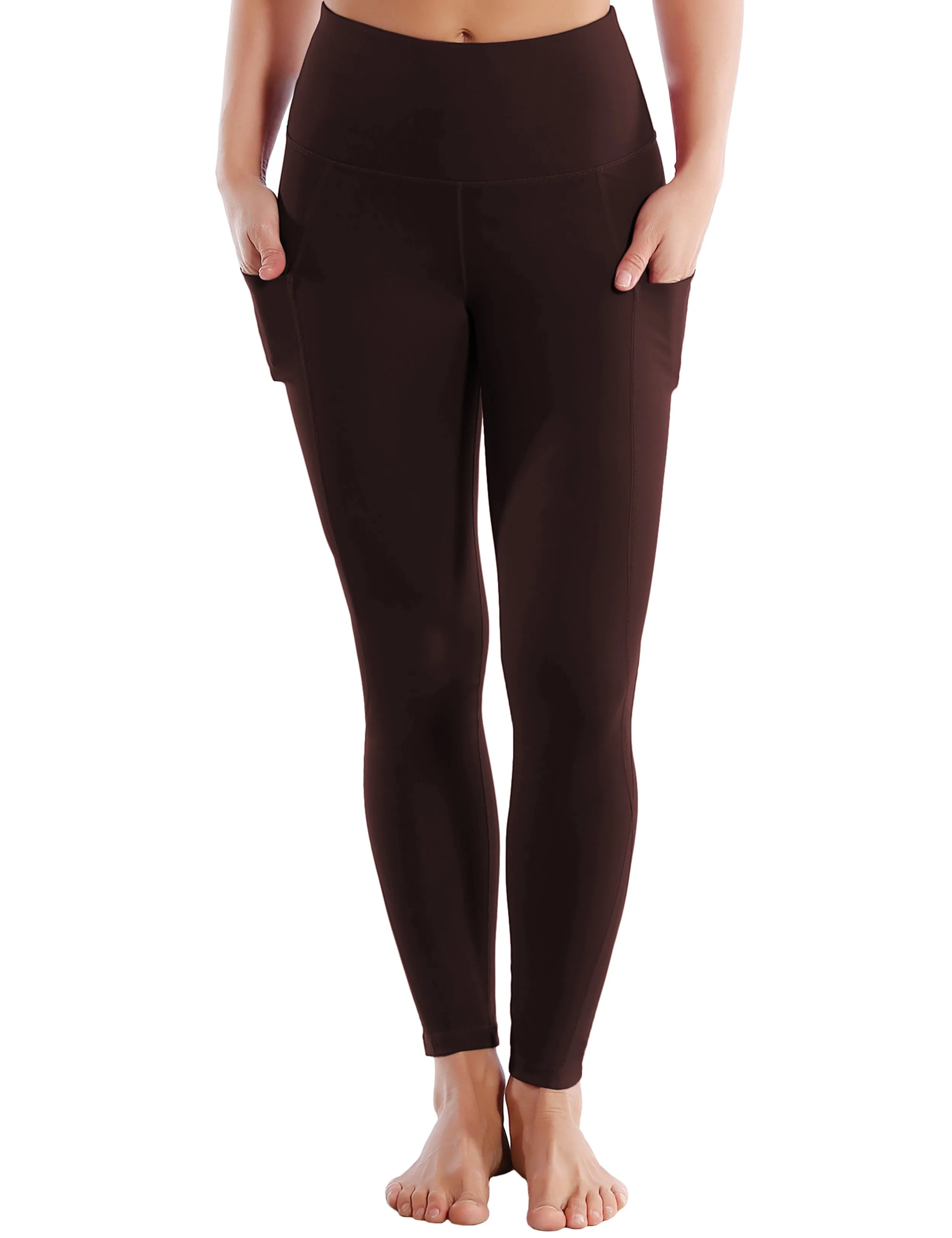High Waist Side Pockets Golf Pants mahoganymaroon_Golf