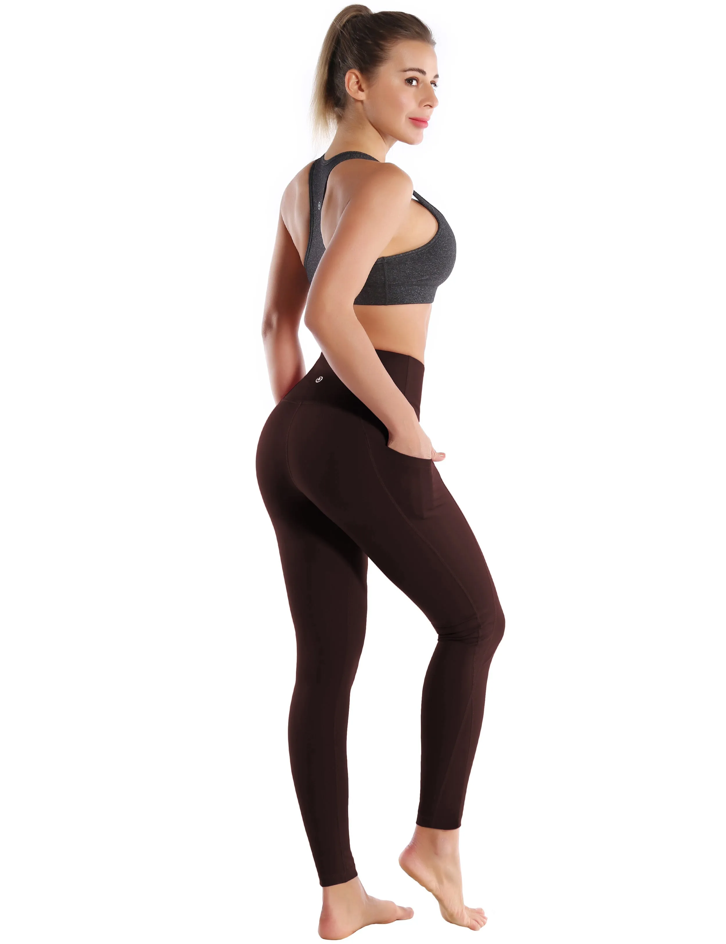 High Waist Side Pockets Golf Pants mahoganymaroon_Golf