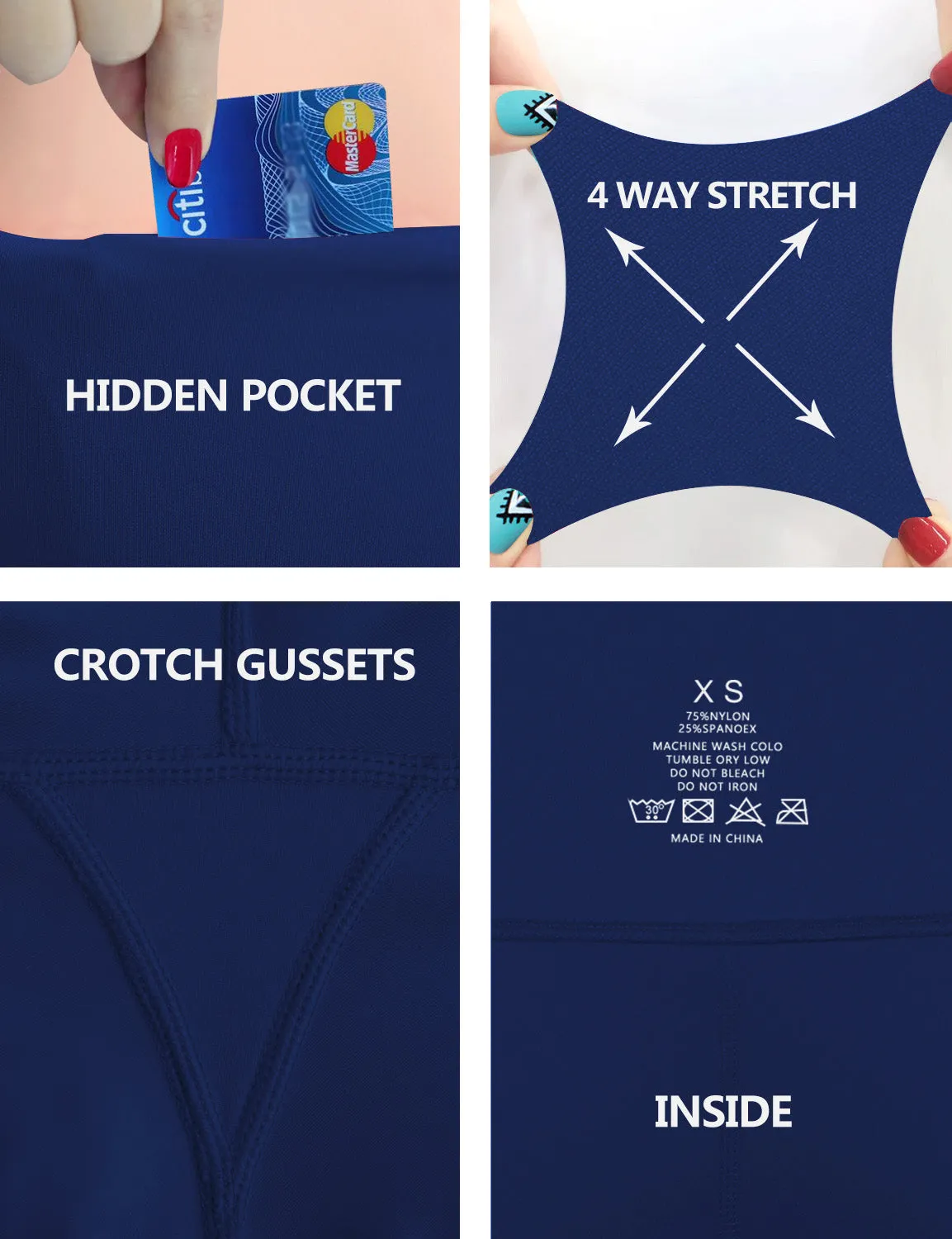 High Waist Side Pockets Pilates Pants navy_Pilates