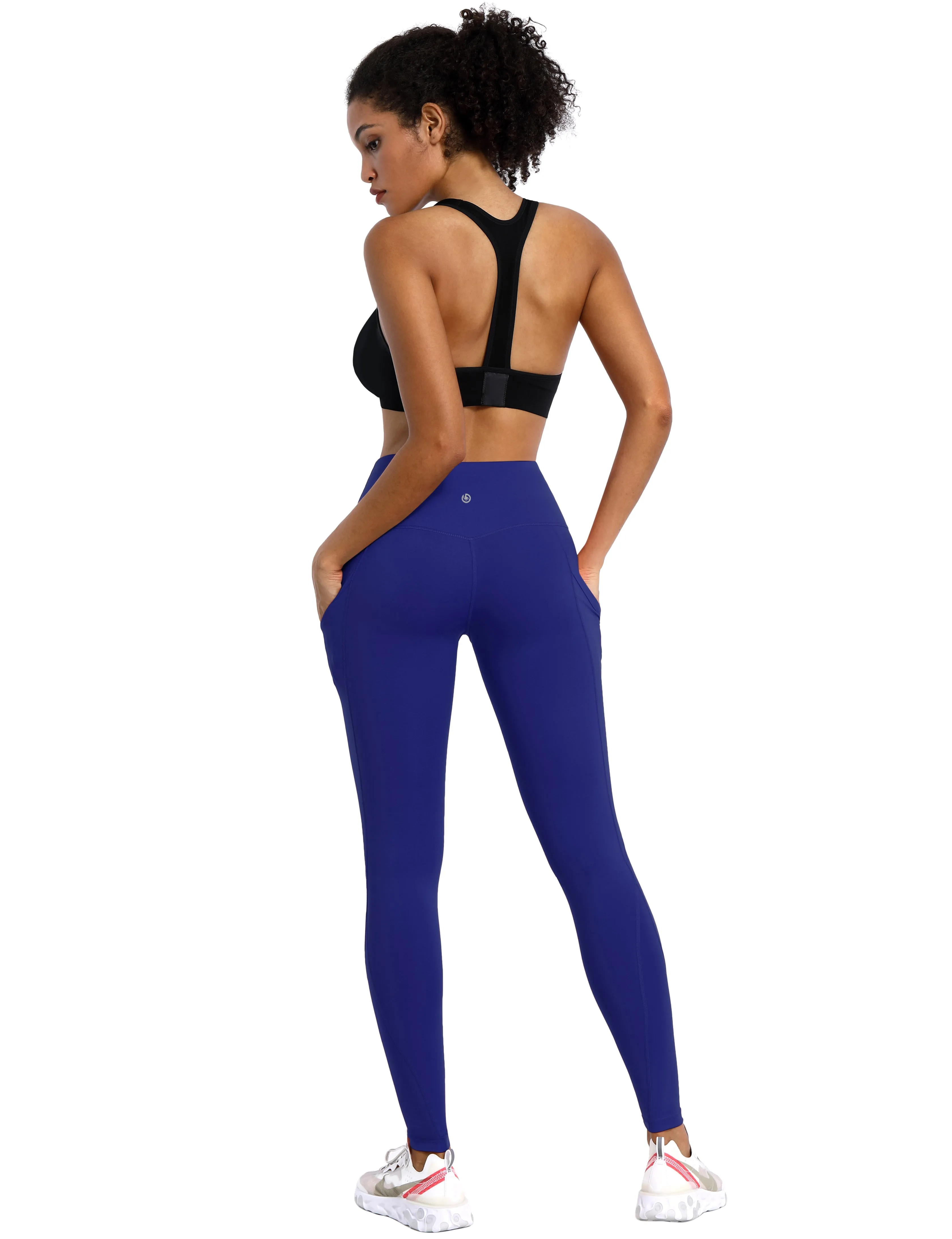 High Waist Side Pockets Pilates Pants navy_Pilates