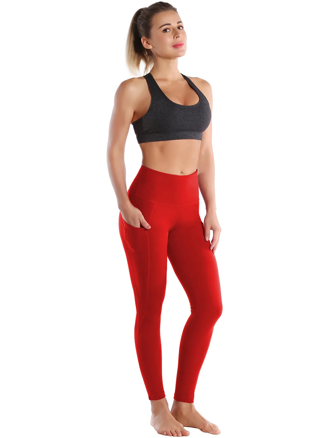 High Waist Side Pockets yogastudio Pants scarlet_yogastudio