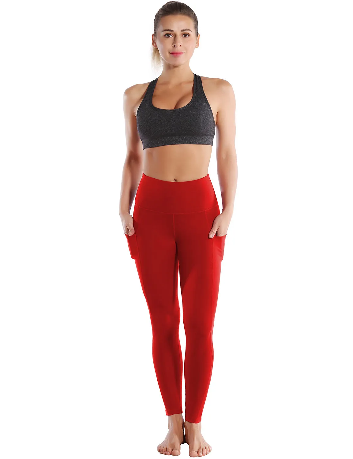 High Waist Side Pockets yogastudio Pants scarlet_yogastudio