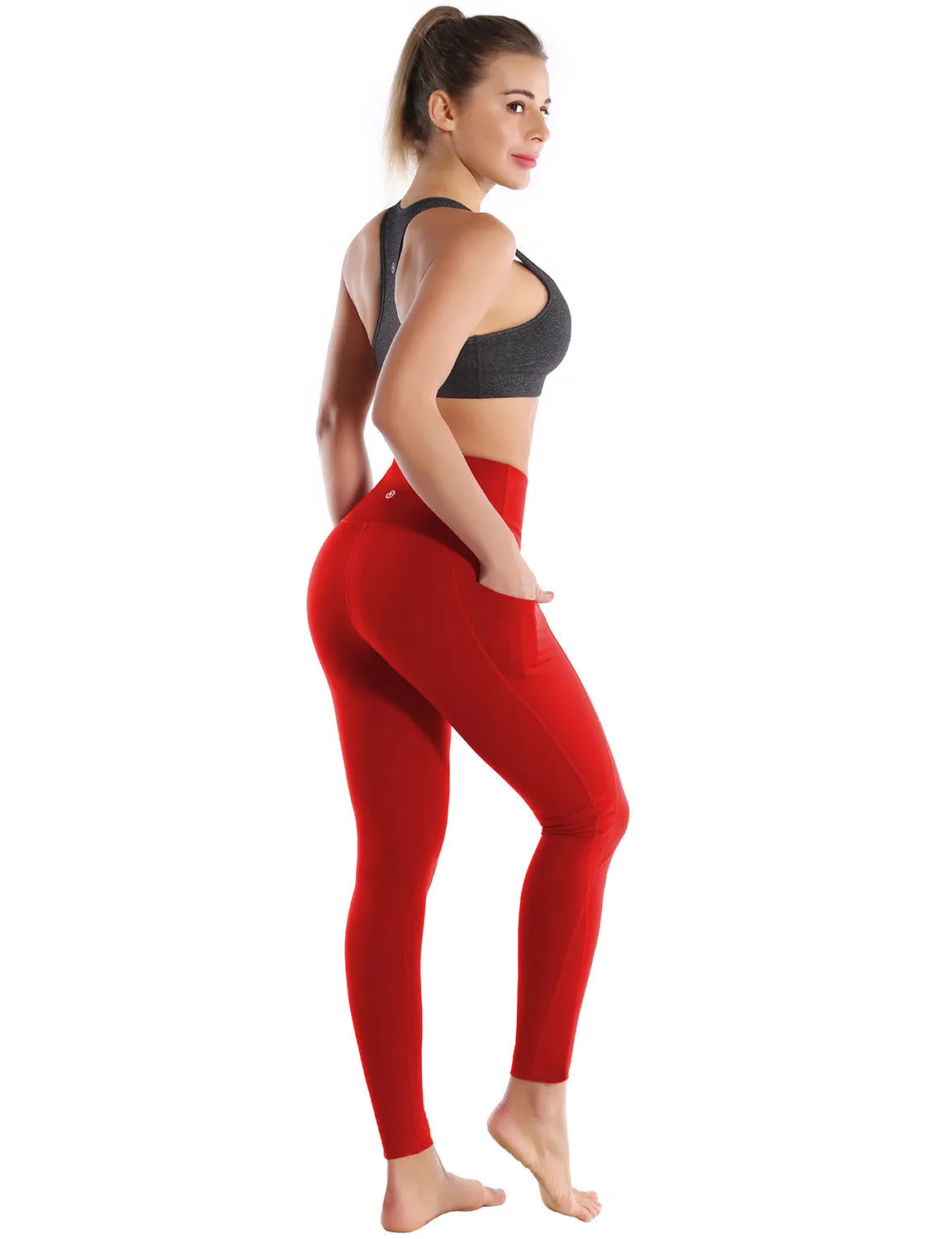 High Waist Side Pockets yogastudio Pants scarlet_yogastudio
