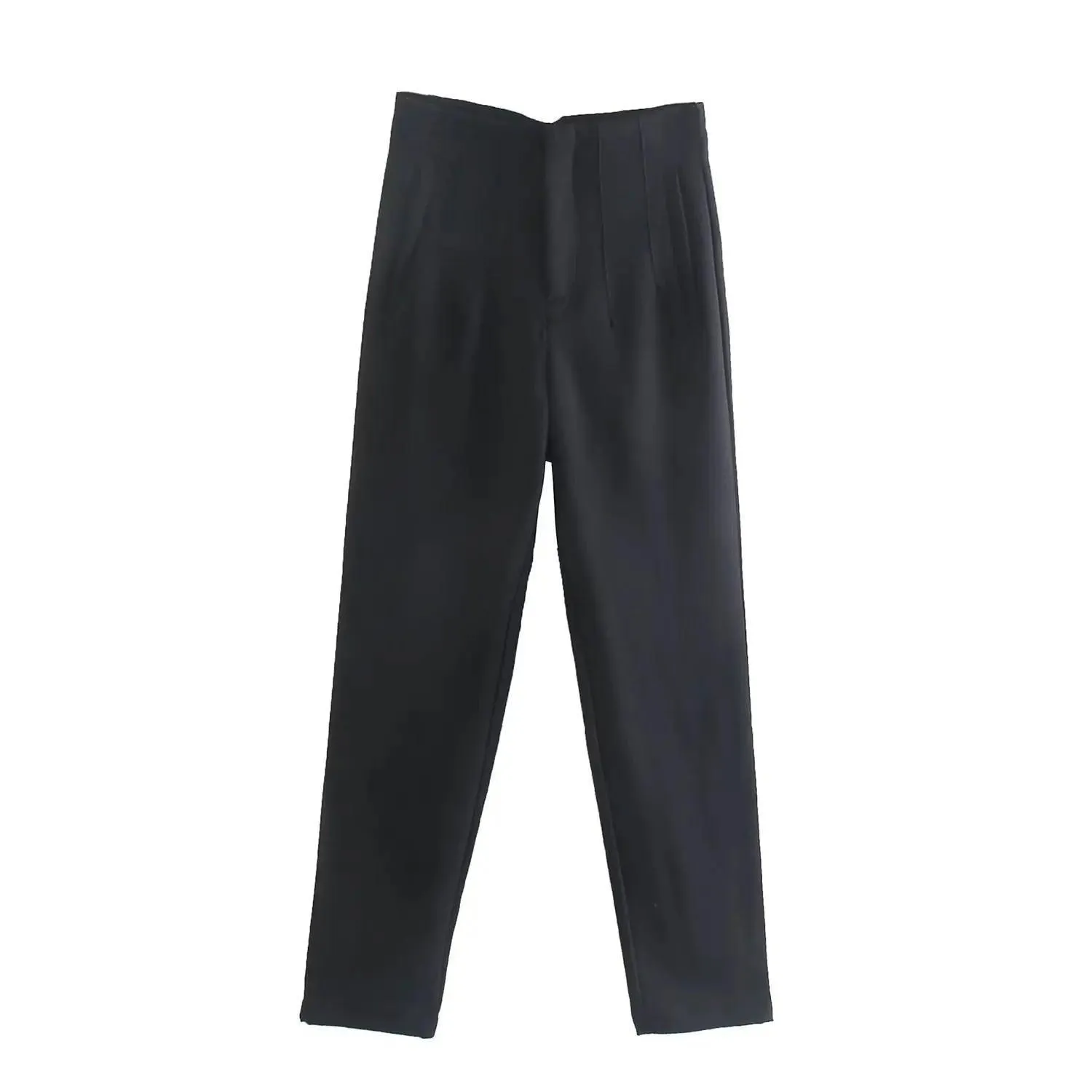 High Waist Slim Fit Cropped Pants: Stylish All-Season Wear