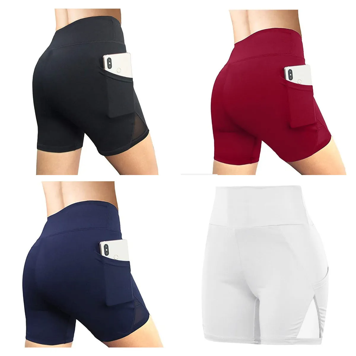 Hip Raise Yoga Women's High Waist Solid Color Tights Running Fitness Sports Pants
