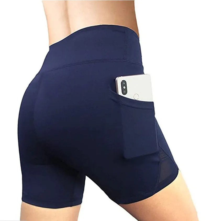 Hip Raise Yoga Women's High Waist Solid Color Tights Running Fitness Sports Pants