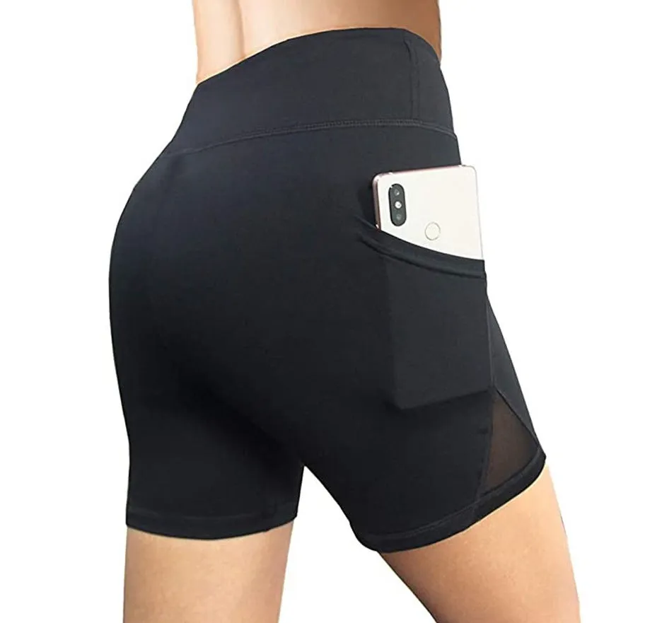 Hip Raise Yoga Women's High Waist Solid Color Tights Running Fitness Sports Pants