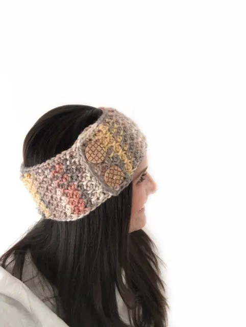 Honeycomb Tunisian Ear Warmer // Tunisian Crochet PDF Pattern