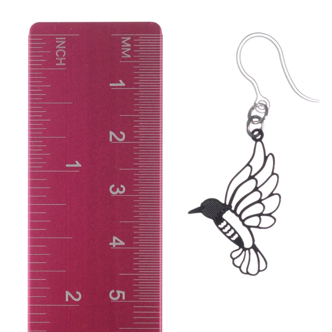 Hummingbird Dangles Hypoallergenic Earrings for Sensitive Ears Made with Plastic Posts