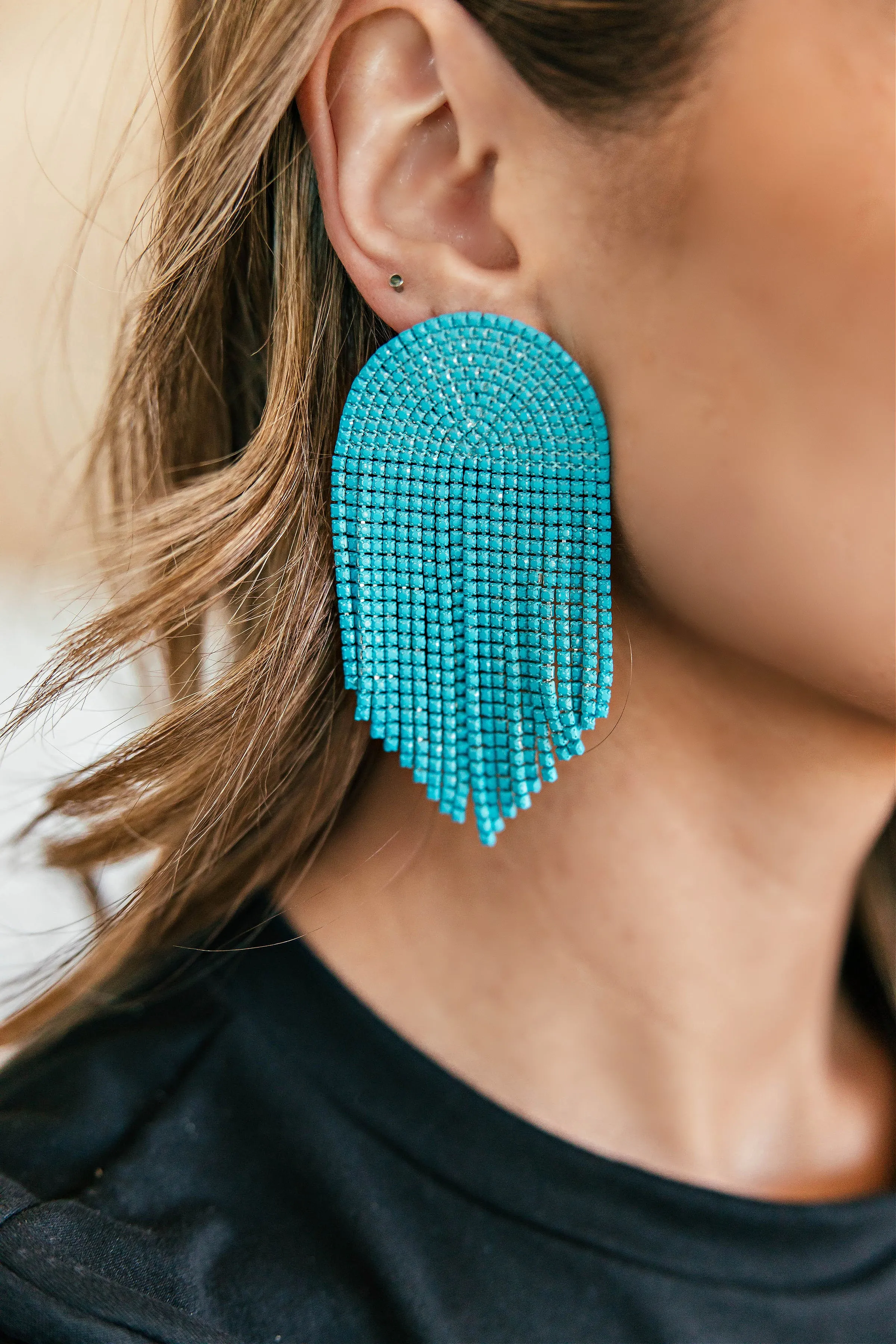 IN STOCK!! Jumbo Monochromatic Turquoise Earrings by Feed Me Gems