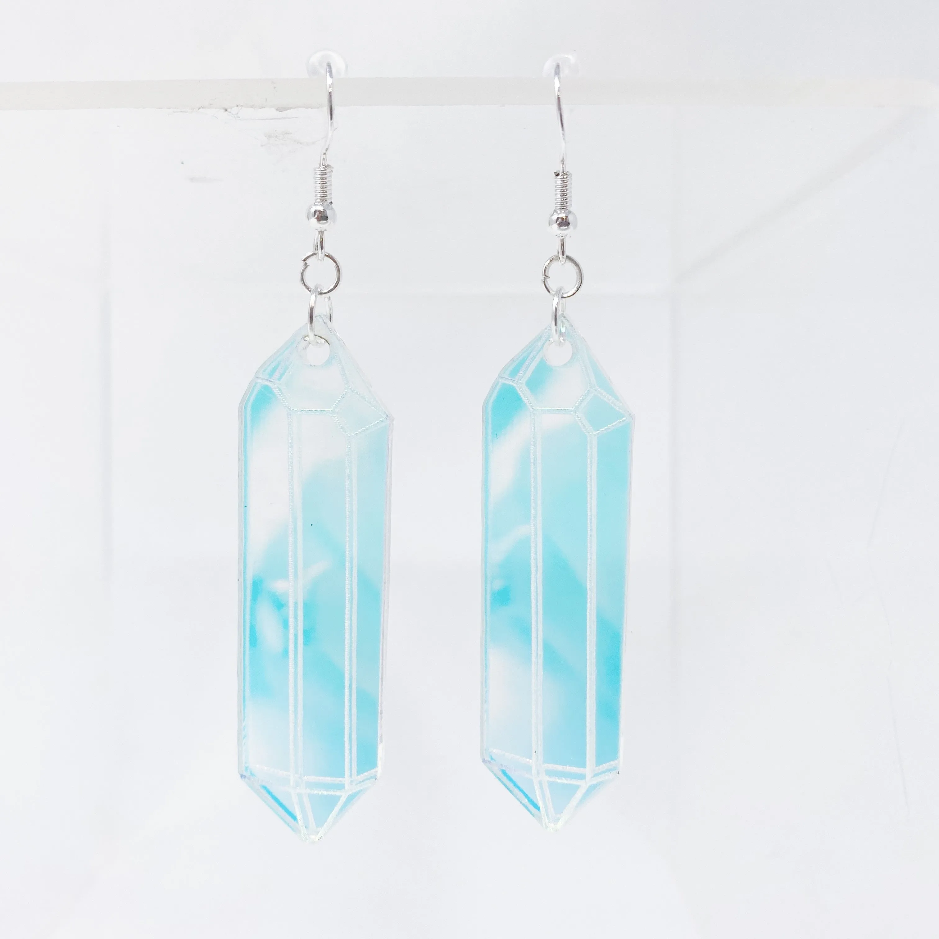 Iridescent Crystal Dangle Earrings