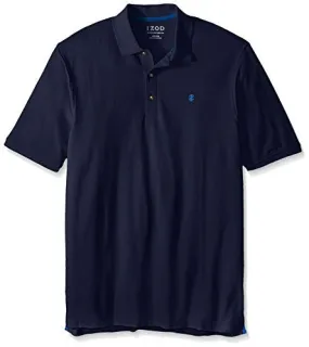 IZOD Men's Big and Tall Advantage Performance Solid Polo, Peacoat, 3X-Large Tall