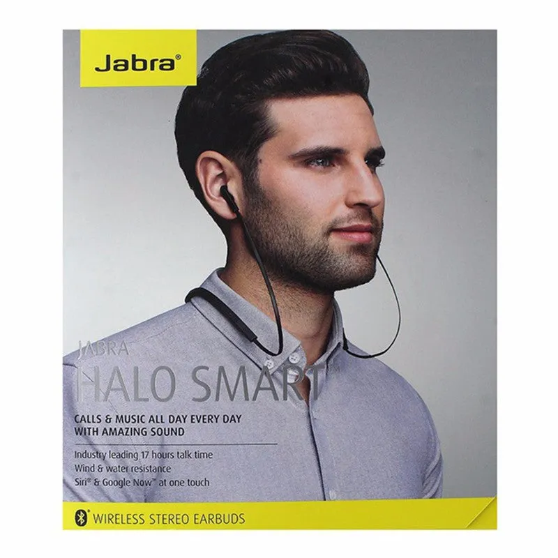 Jabra Halo Smart Series Wireless Neckband Stereo Earbud Headphones - Black