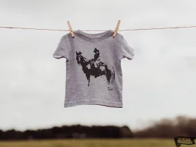 Kids COWBOY and Horse Premium vintage soft Tee T-Shirt Fine Jersey T-Shirt ( Colors) zen threads texas Wild West western youth toddler
