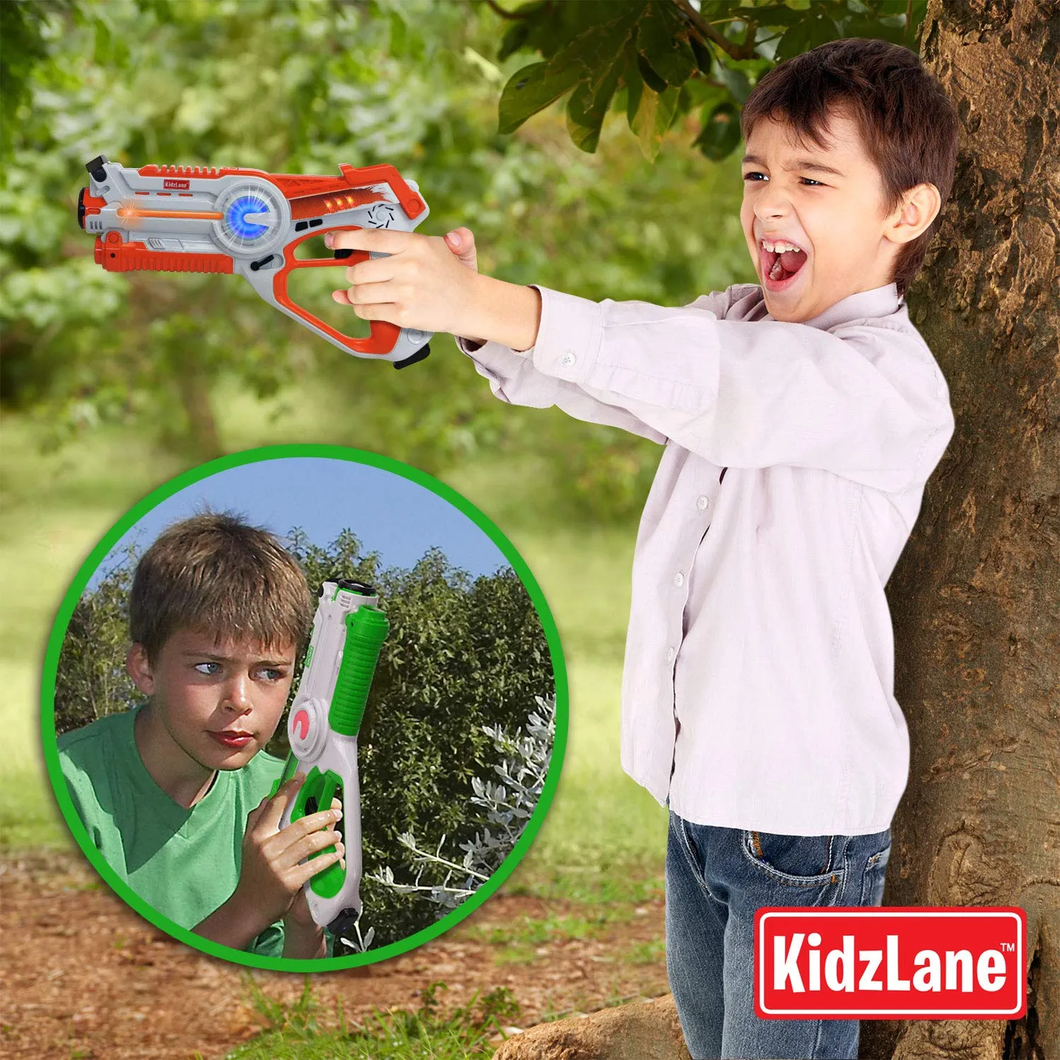 Kidzlane Laser Tag Guns Set of 4 | Lazer Tag Guns for Kids with 4 Team Players | Indoor