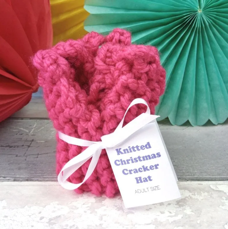 Knitted Christmas Cracker Hat (various colours)