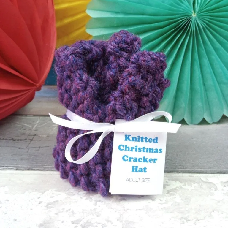 Knitted Christmas Cracker Hat (various colours)