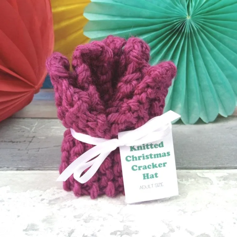 Knitted Christmas Cracker Hat (various colours)
