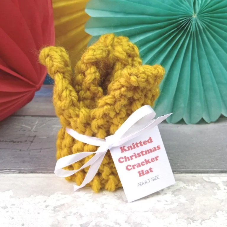 Knitted Christmas Cracker Hat (various colours)