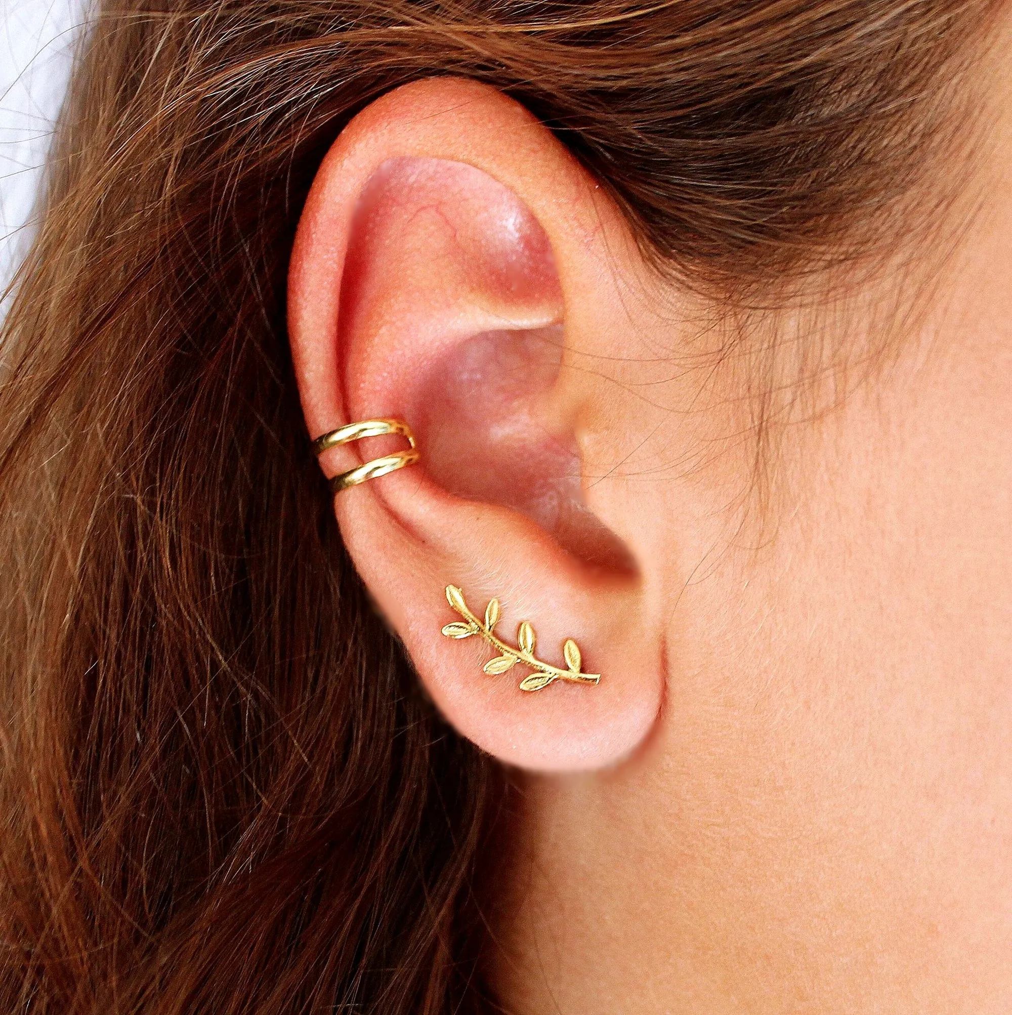 Leaf Climber Lobe Earring