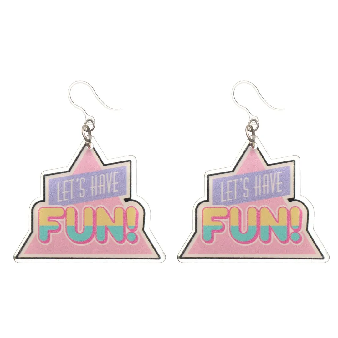 Let's Have Fun Dangles Hypoallergenic Earrings for Sensitive Ears Made with Plastic Posts