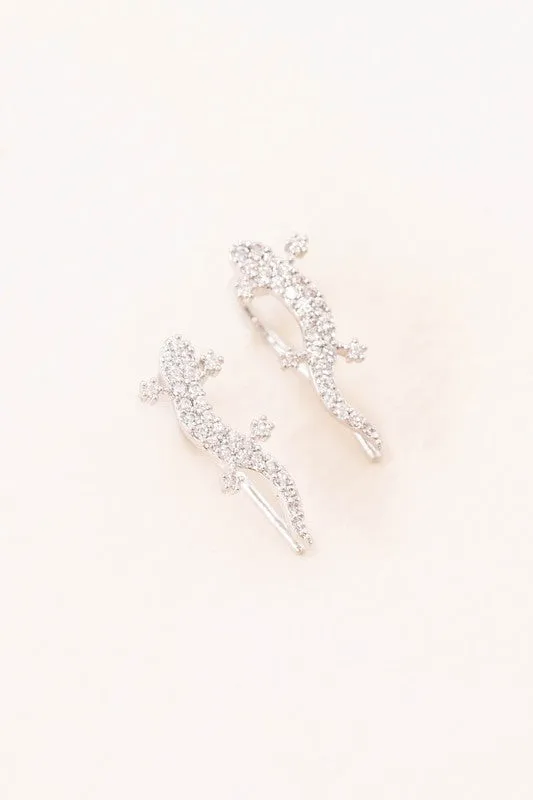 Lizard Ear Pin Earrings