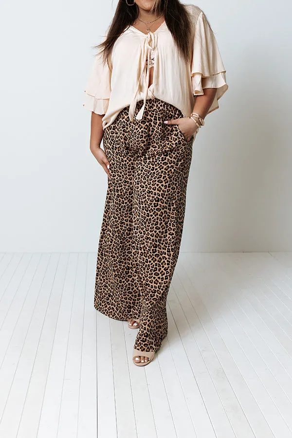 Love Glow High Waist Leopard Pants   Curves