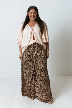 Love Glow High Waist Leopard Pants   Curves