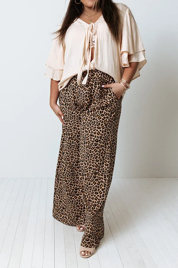 Love Glow High Waist Leopard Pants   Curves