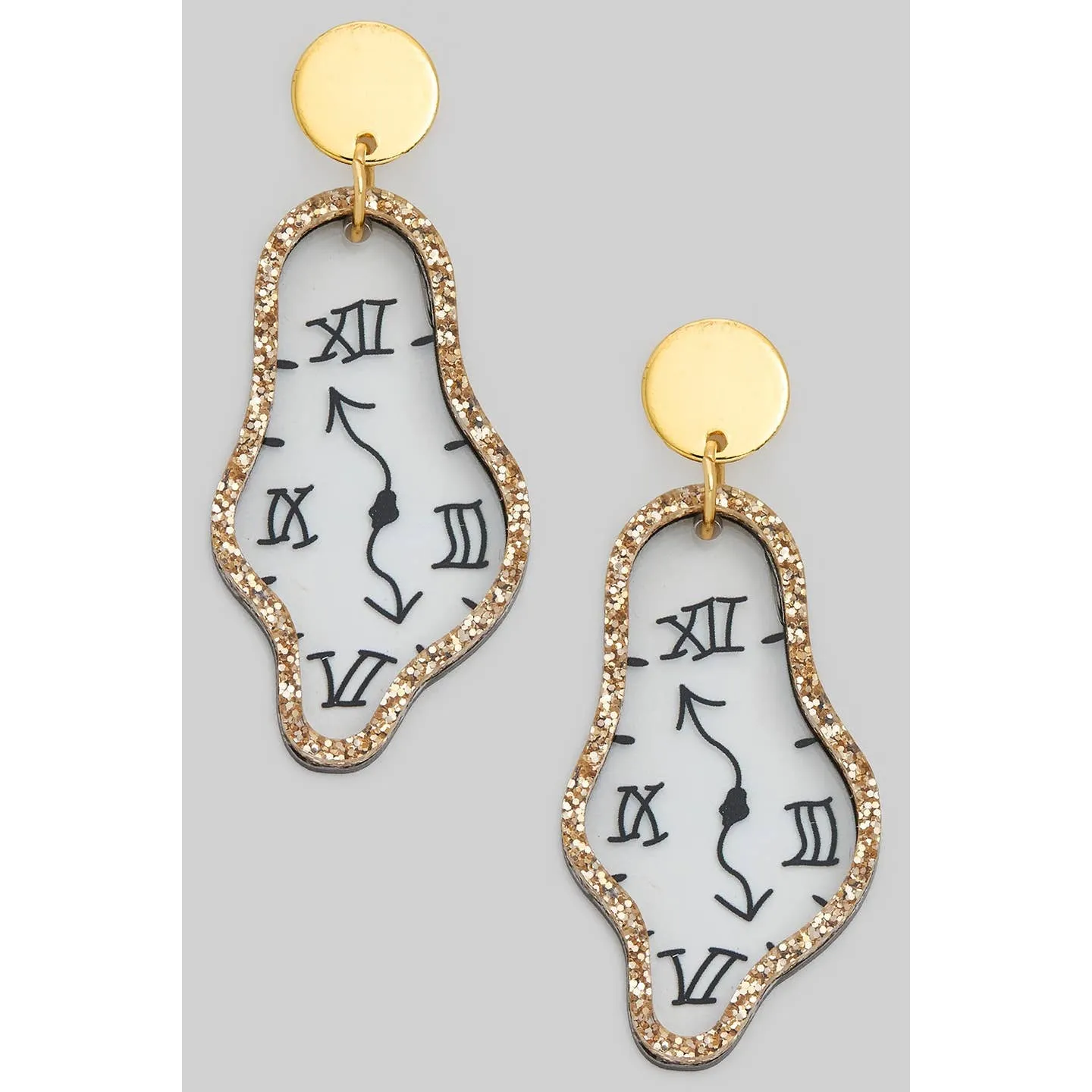 Melting Clock Drop Earrings