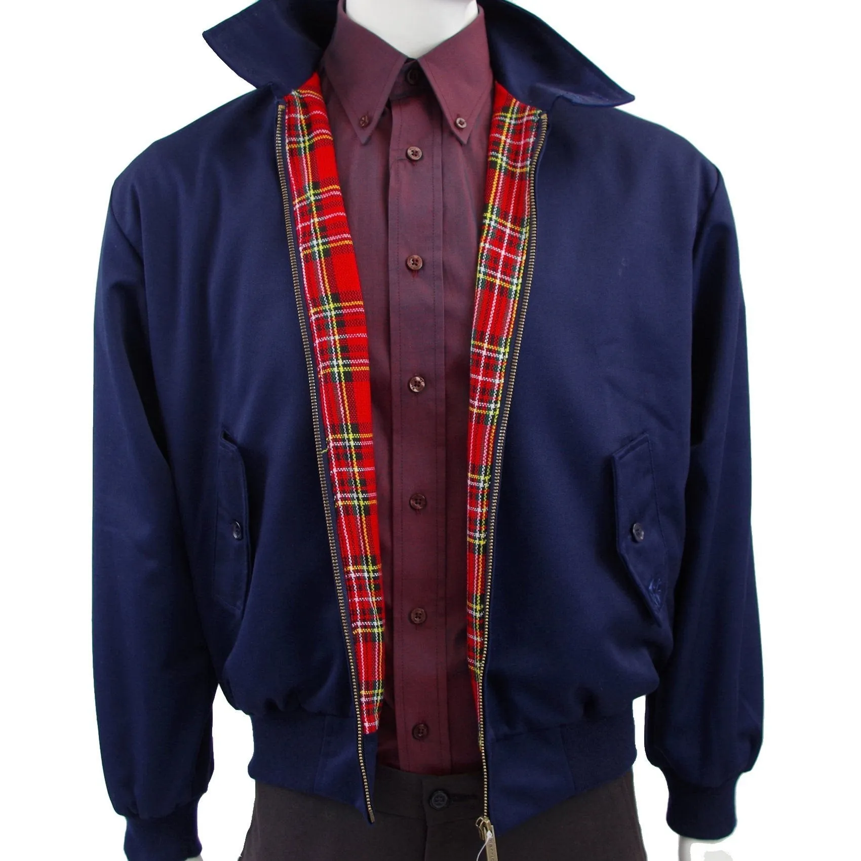 MENS / LADIES VINTAGE HARRINGTON JACKET ADULTS BOMBER COAT CLASSIC RETRO SCOOTER 1970'S