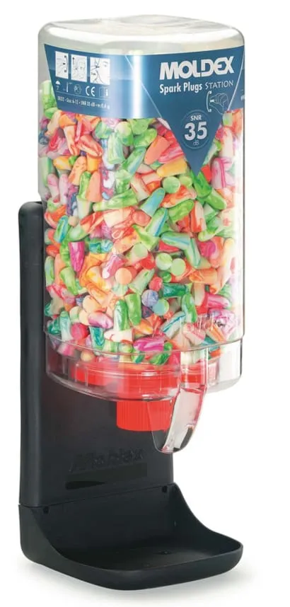 Moldex 78502 Spark Plug Ear Plug Dispenser With 500 Pairs Of Ear Plugs - M78502