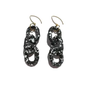 MPR x IMAGINARIUM: Bubble Black Splatter 3 Chain Earrings