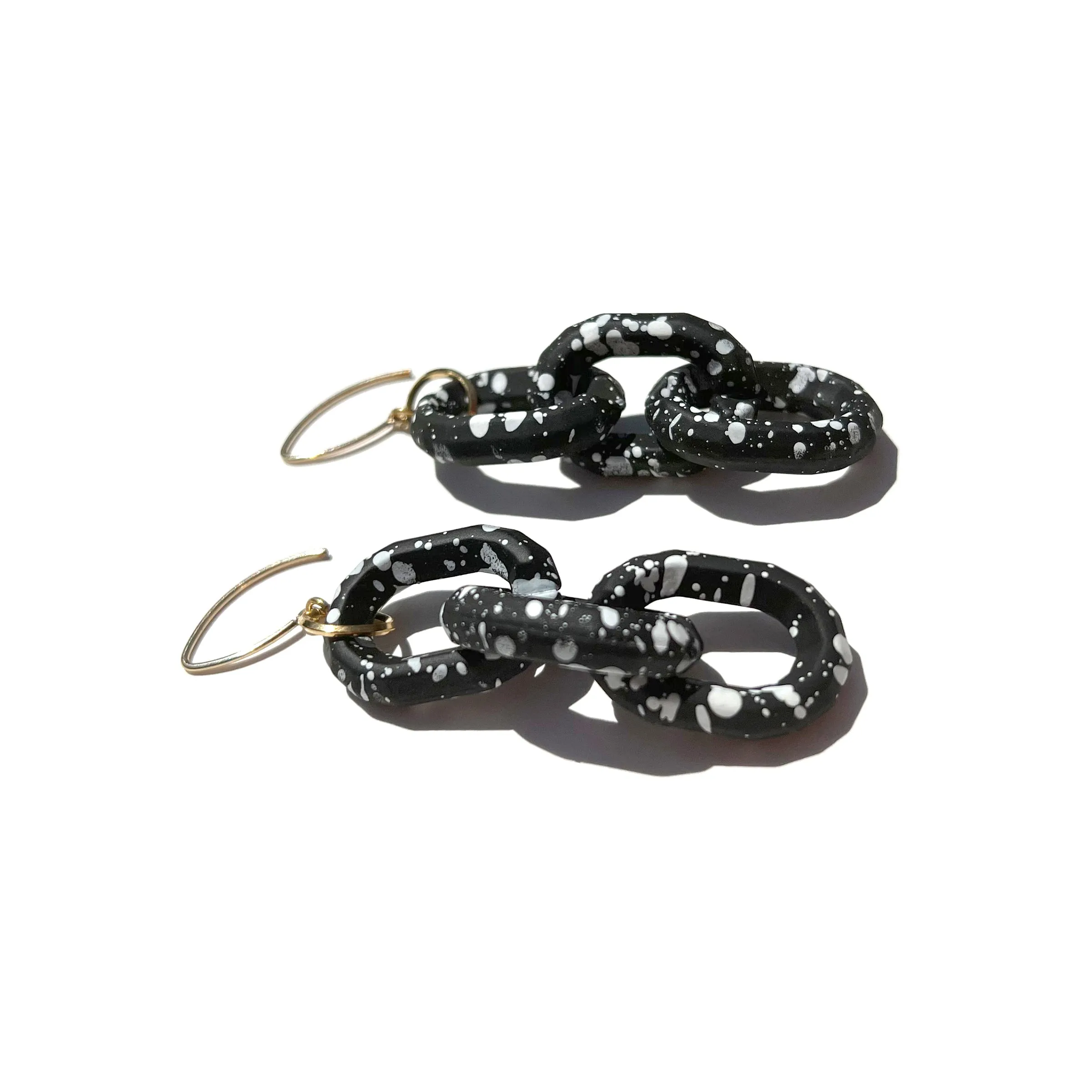 MPR x IMAGINARIUM: Bubble Black Splatter 3 Chain Earrings