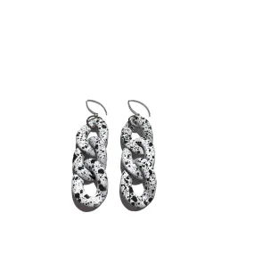 MPR x IMAGINARIUM: Bubble White Splatter 3 Chain Earrings
