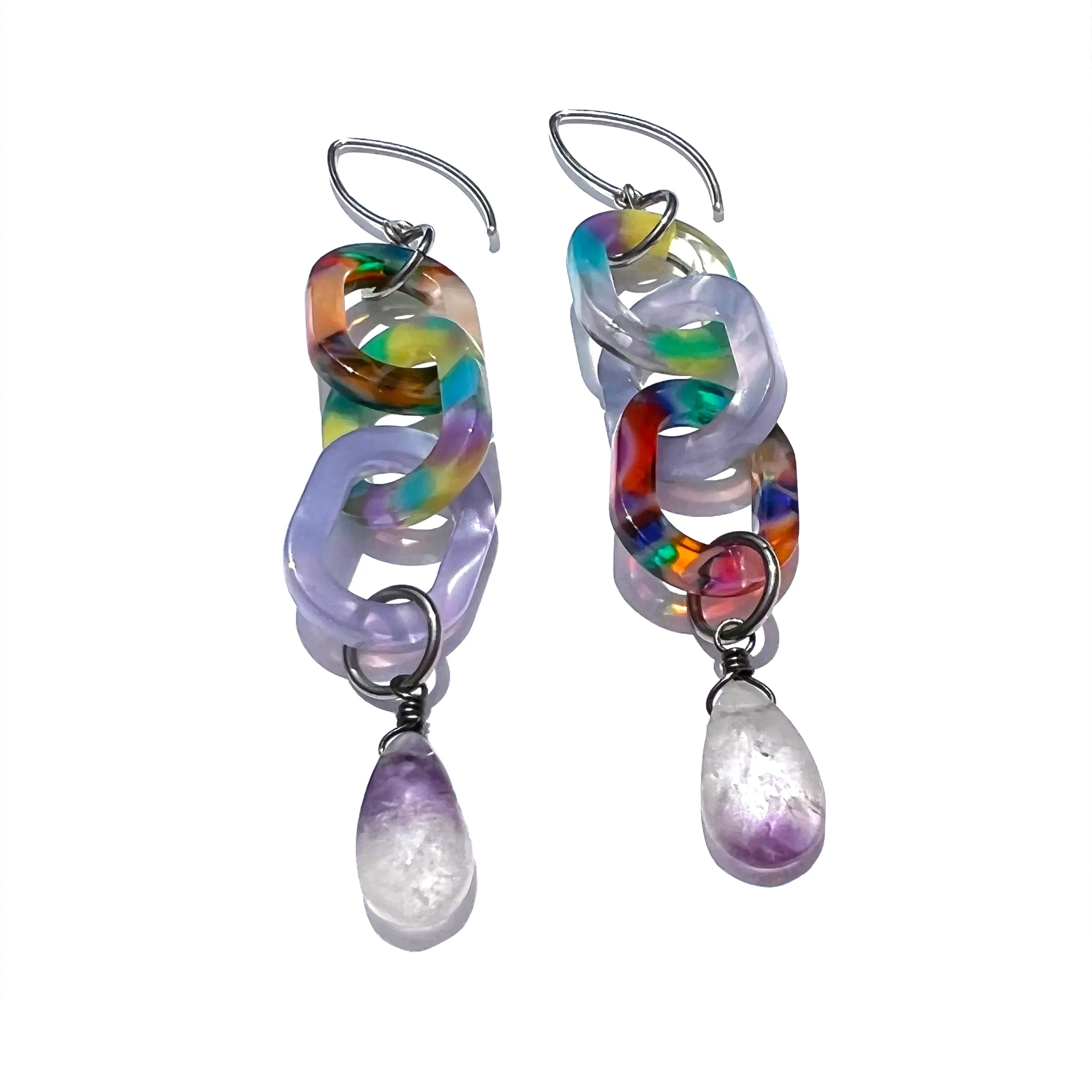 MPR x IMAGINARIUM: Marble Tropical Chain with Amethyst Earrings