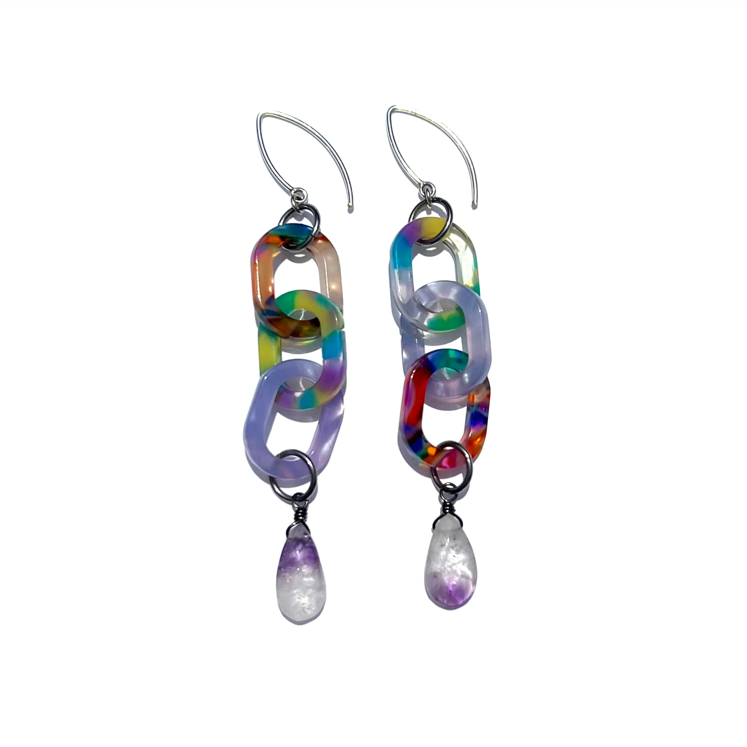 MPR x IMAGINARIUM: Marble Tropical Chain with Amethyst Earrings
