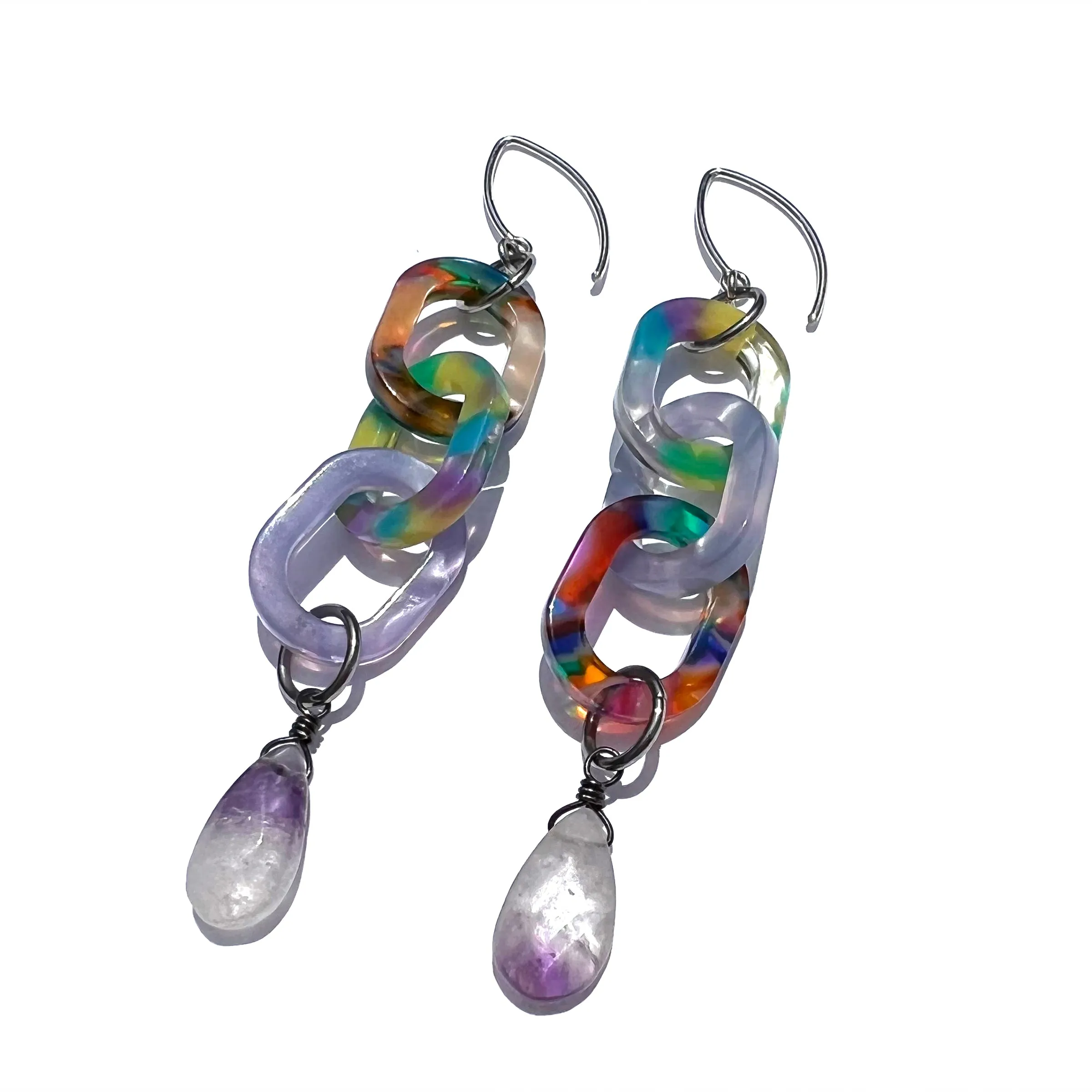 MPR x IMAGINARIUM: Marble Tropical Chain with Amethyst Earrings