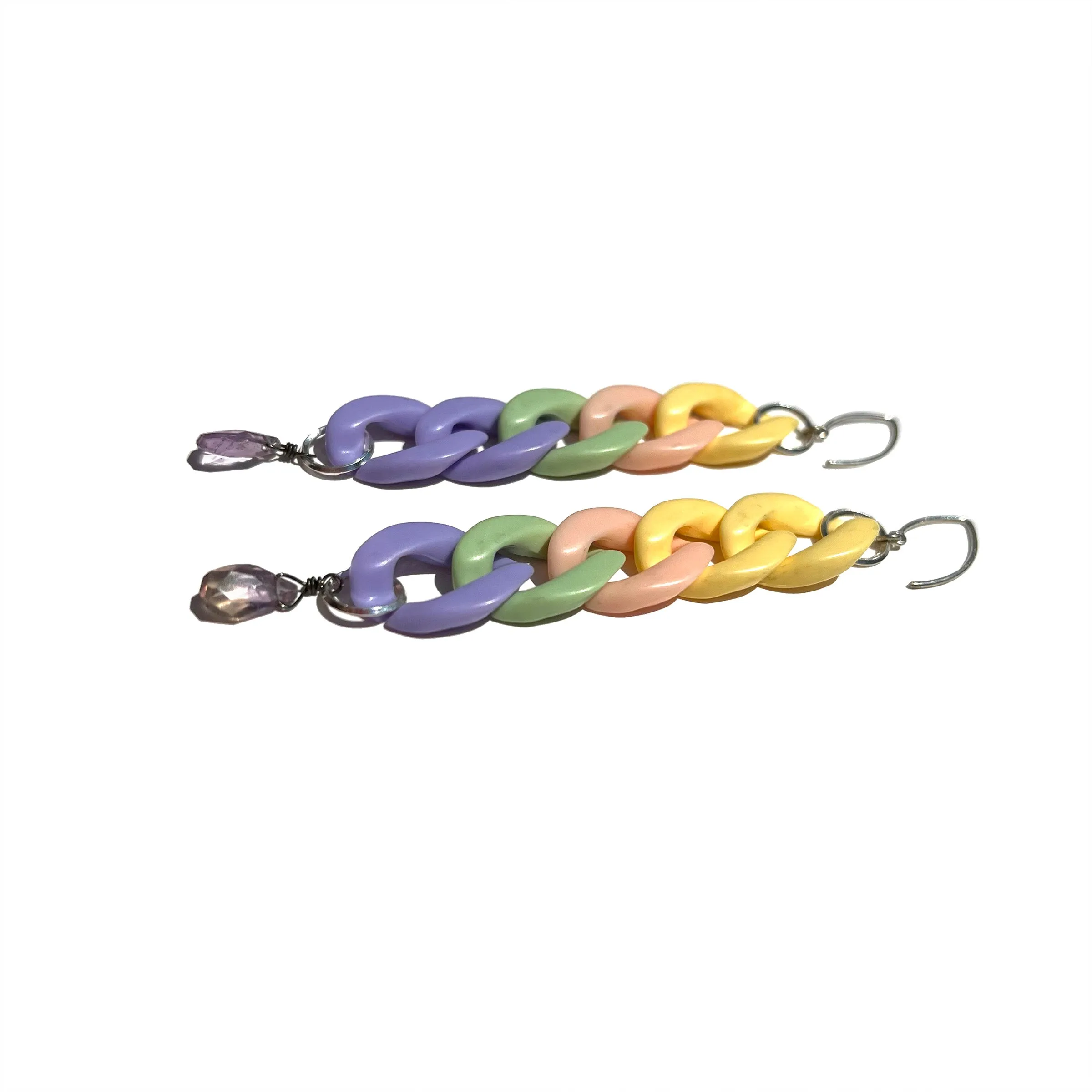 MPR x IMAGINARIUM: Pastel Triple Rectangle Chain   Aquamarine Earrings