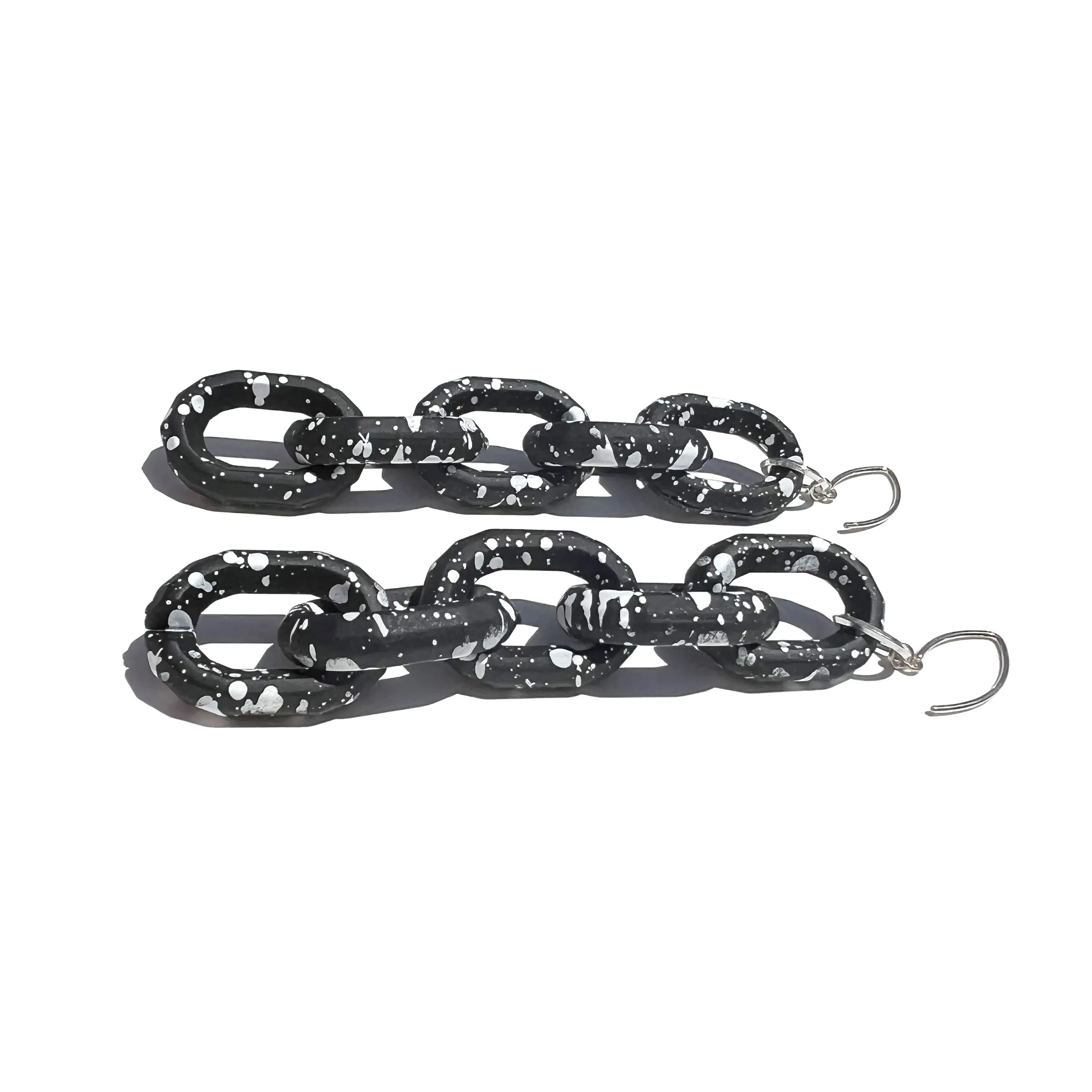 MPR x THE IMAGINARIUM: Bubble Black Splatter 5 Chain Earrings