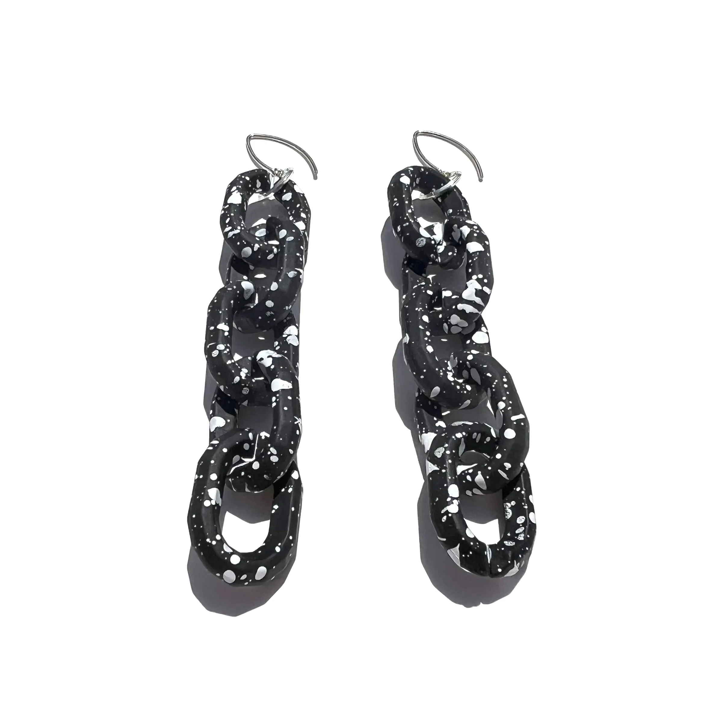 MPR x THE IMAGINARIUM: Bubble Black Splatter 5 Chain Earrings