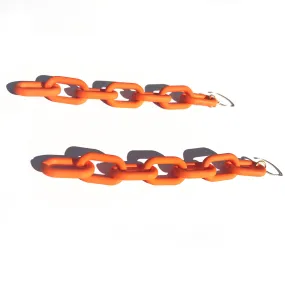 MPR x THE IMAGINARIUM: Mylar Balloon Chain Large Link Hooks in Neon Tangerine