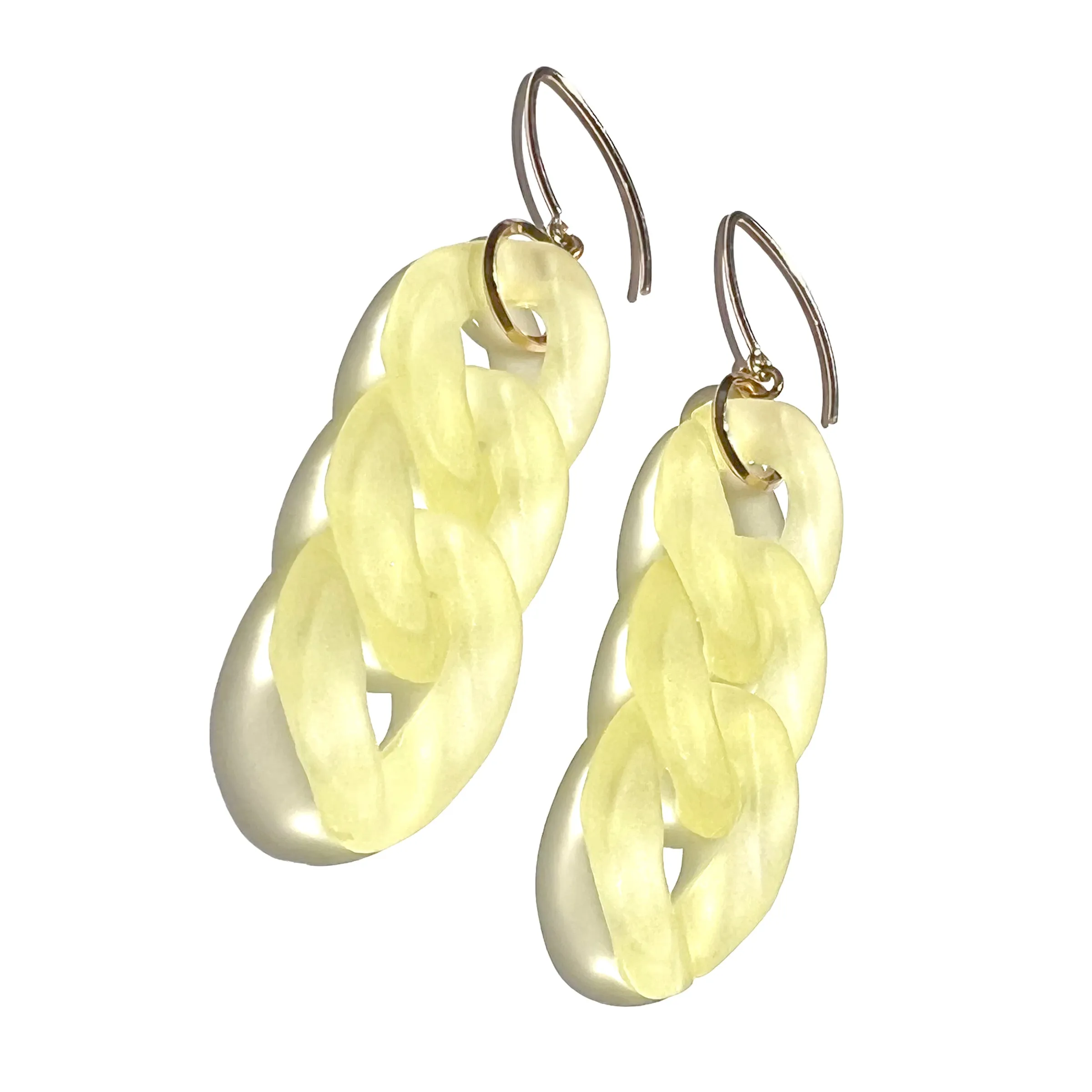 MPR x THE IMAGINARIUM: Small Curb Chain Link Hooks in Smoky Yellow