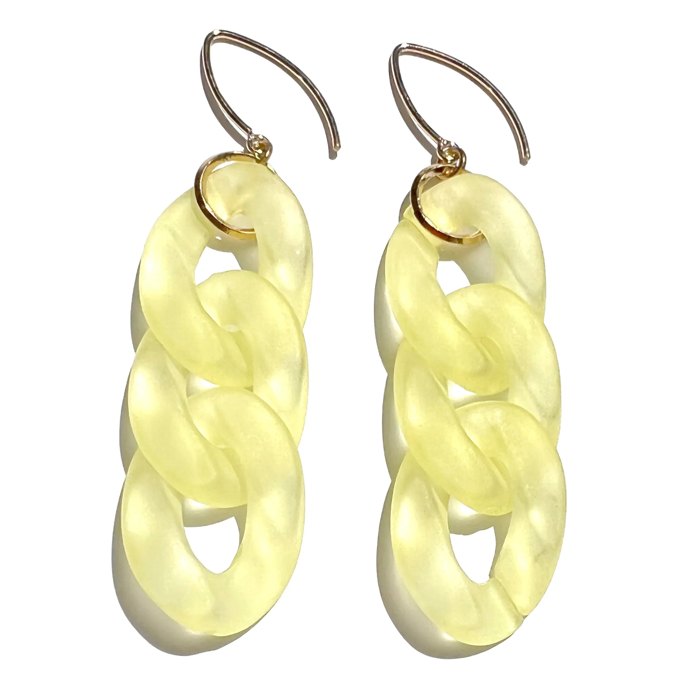 MPR x THE IMAGINARIUM: Small Curb Chain Link Hooks in Smoky Yellow