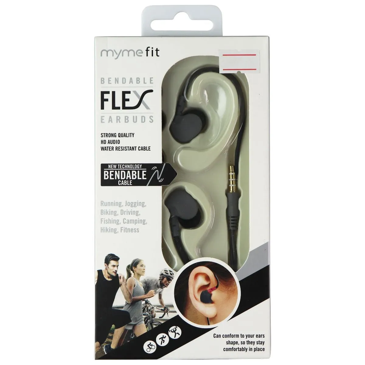 MyMeFit Flex Bendable Earbuds (Universal, 3.5mm) - Gray