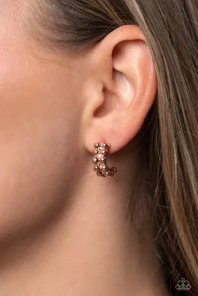 Open Door Jewelry - Bubbling Beauty - Copper Earrings - Paparazzi Accessories